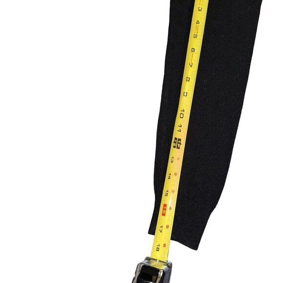 Vintage Unbranded Virgin Wool Sweater Black Mock Neck With Back Zip Closure - Picture 10 of 13